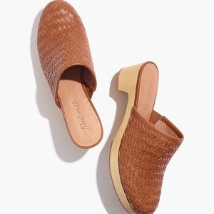 Madewell The Jordyn Clog in Woven Leather